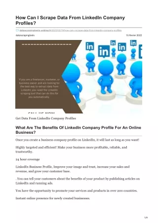 how can i scrape data from linkedin company