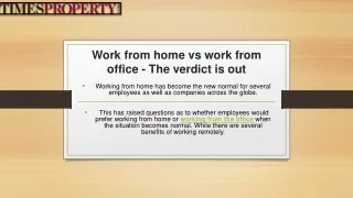 work from home vs work from office the verdict is out