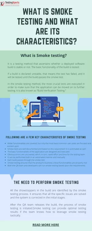 what is smoke testing and what