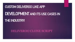On-demand Deliveroo Clone App for easy statistic reports