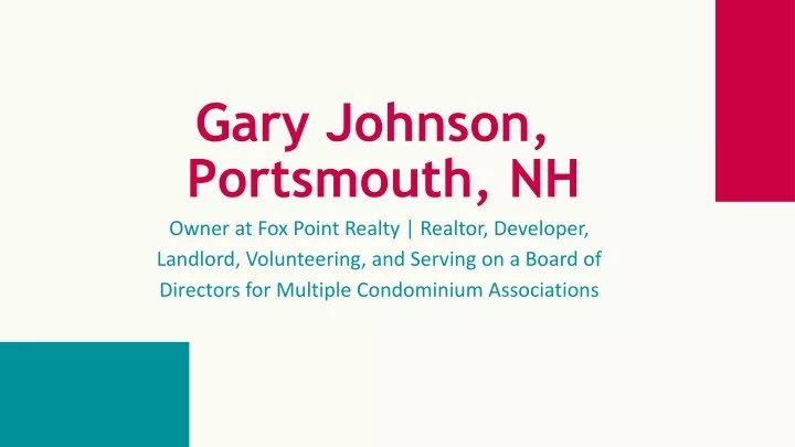 gary johnson portsmouth nh owner at fox point