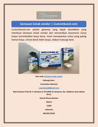 kemasan kotak vendor customboxid com