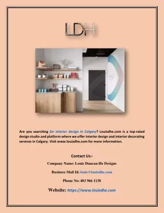 Interior Designers In Calgary | Louisdhe.com