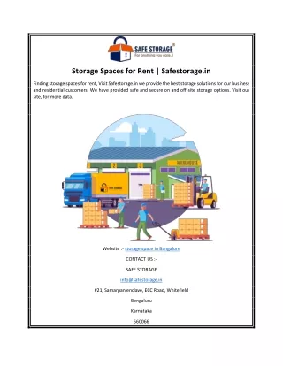 storage spaces for rent safestorage in