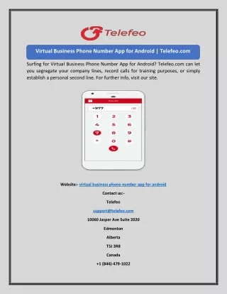 virtual business phone number app for android
