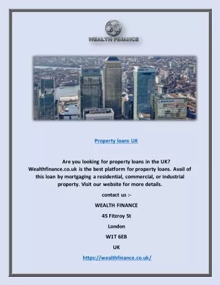 Pro      Property Loans Uk | Wealthfinance.co.ukperty loans UK
