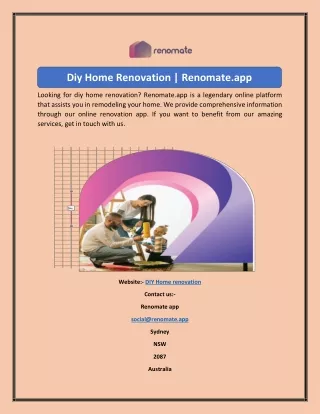 Diy Home Renovation  Renomate.app