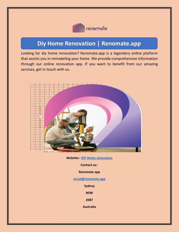 diy home renovation renomate app