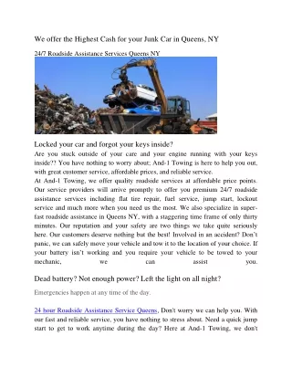 we offer the highest cash for your junk
