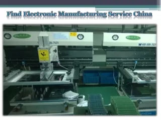 Find Electronic Manufacturing Service China