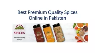 Best Premium Quality Spices Online in Pakistan