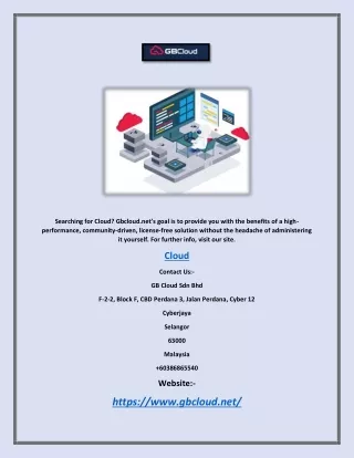 Cloud | Gbcloud.net
