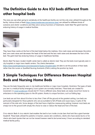 From Around The Web: 20 Fabulous Infographics About Hospital Lift Beds - Sonderc