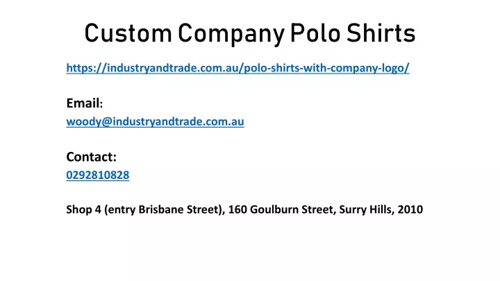 custom company polo s hirts