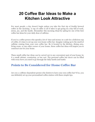 20 coffee bar ideas to make a kitchen look