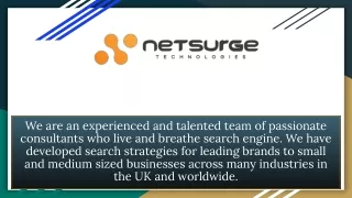 we are an experienced and talented team