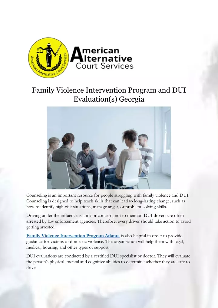 family violence intervention program