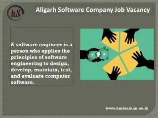 Aligarh Software Company Job Vacancy