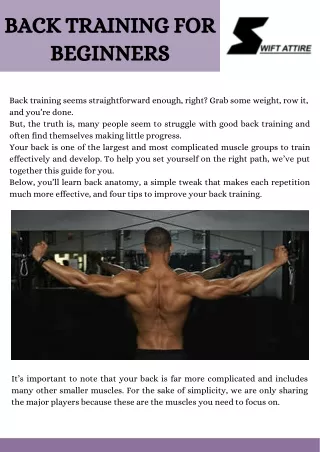 Back Training For Beginners