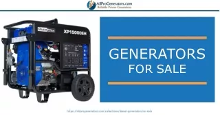 Generators For Sale - Buy Quality Products at Affordable Prices – All Pro Genera