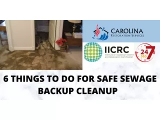 6 Things To Do For Safe Sewage Backup Cleanup