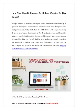 how you should choose an online website to buy