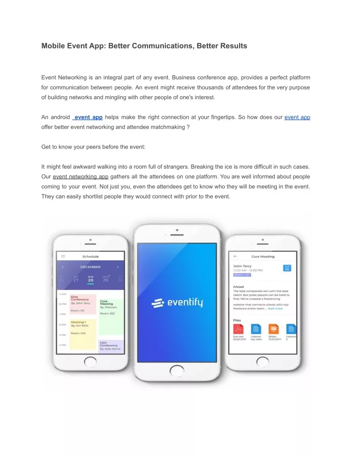 mobile event app better communications better