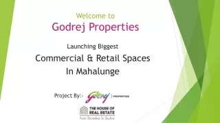 Godrej Upcoming Commercial New Launch In Mahalunge | Godrej Commercial