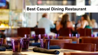 What Should Best Casual Dining Restaurants Be