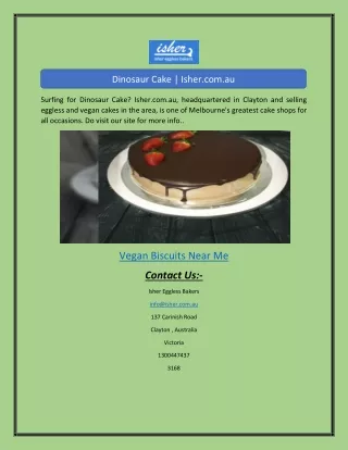 Dinosaur Cake | Isher.com.au