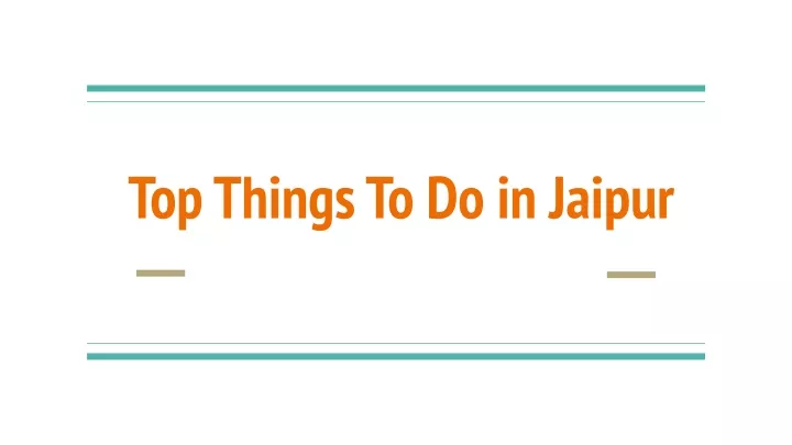 top things to do in jaipur