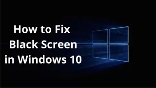 how to fix black screen in windows 10