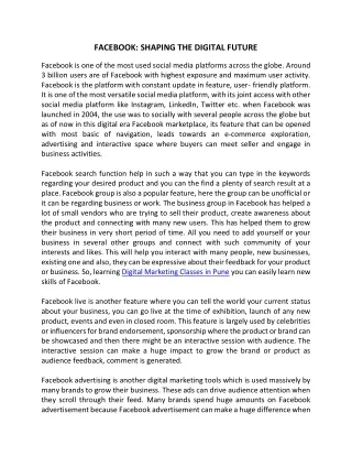 facebook shaping the digital future