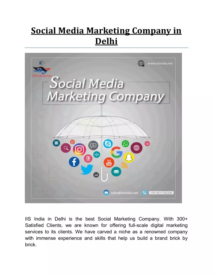 social media marketing company in delhi