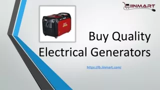 Buy Quality Electrical Generators