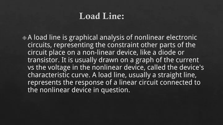load line