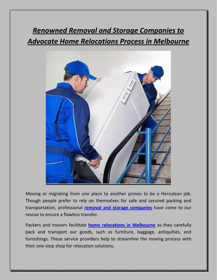 renowned removal and storage companies
