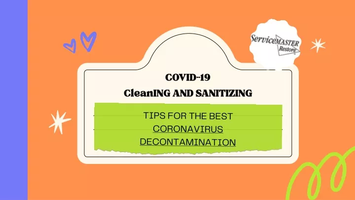 covid 19 clean ing and sanitizing