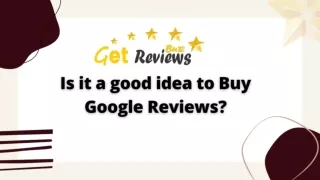 Is it a good idea to Buy Google Reviews?