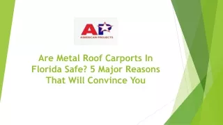 In Florida, are metal roof carports safe?