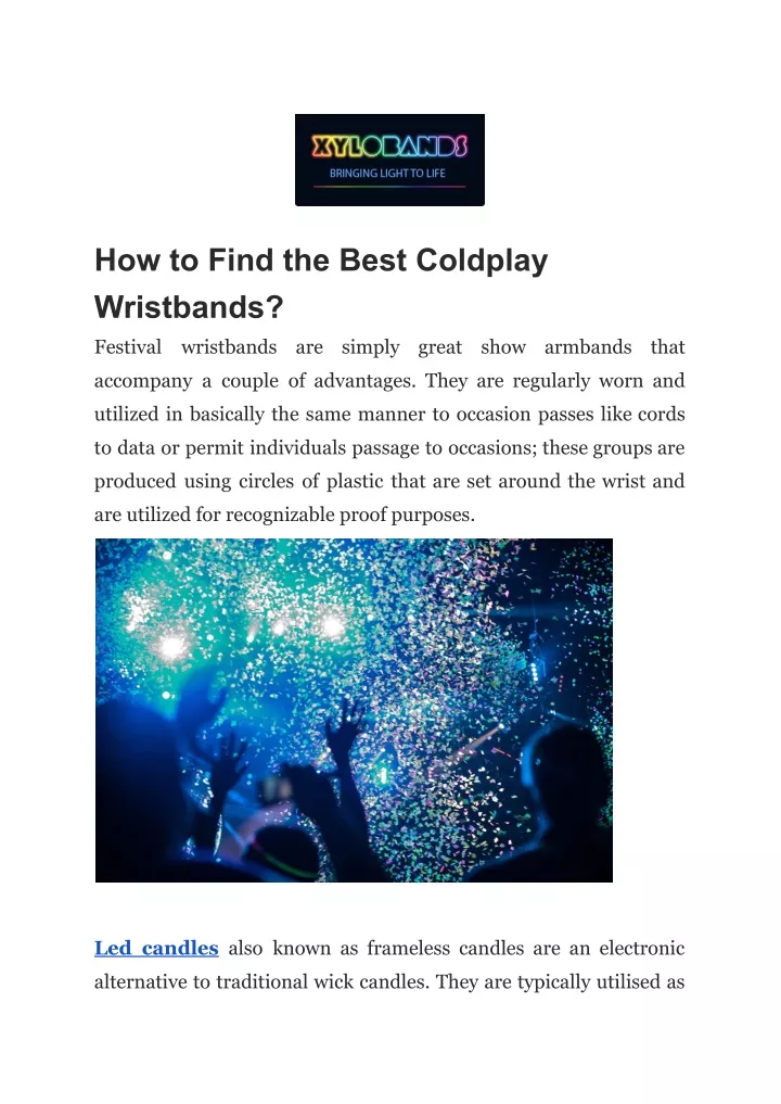 how to find the best coldplay wristbands