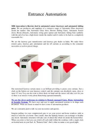 entrance automation