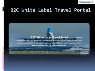 b2c white label travel portal