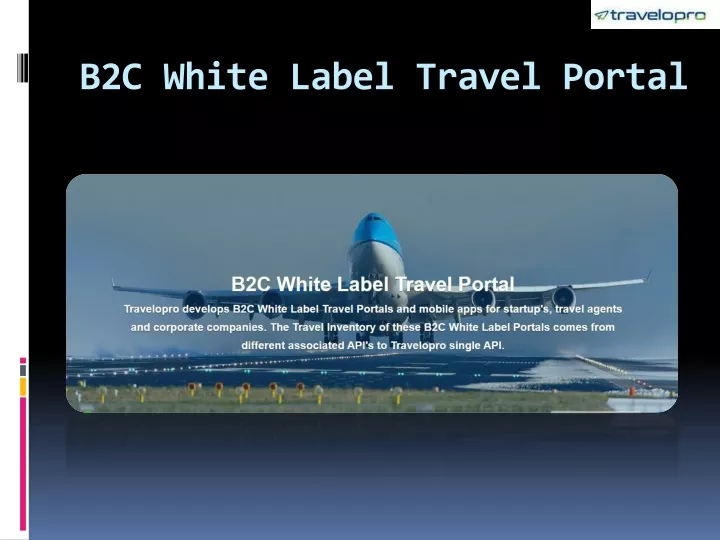 b2c white label travel portal