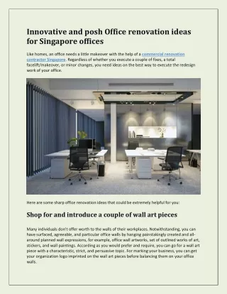 innovative and posh office renovation ideas