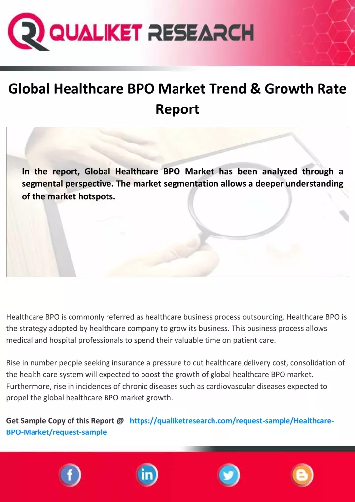 global healthcare bpo market trend growth rate