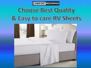 Choose Best Quality RV Sheets