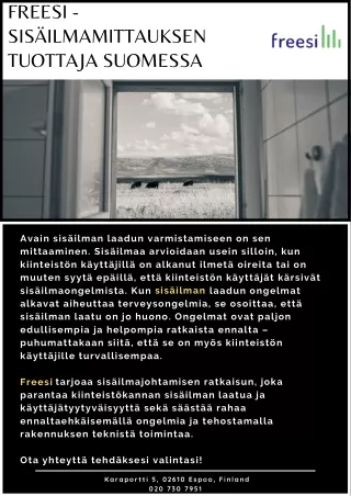 Freesi - sisäilmamittauksen tuottaja Suomessa