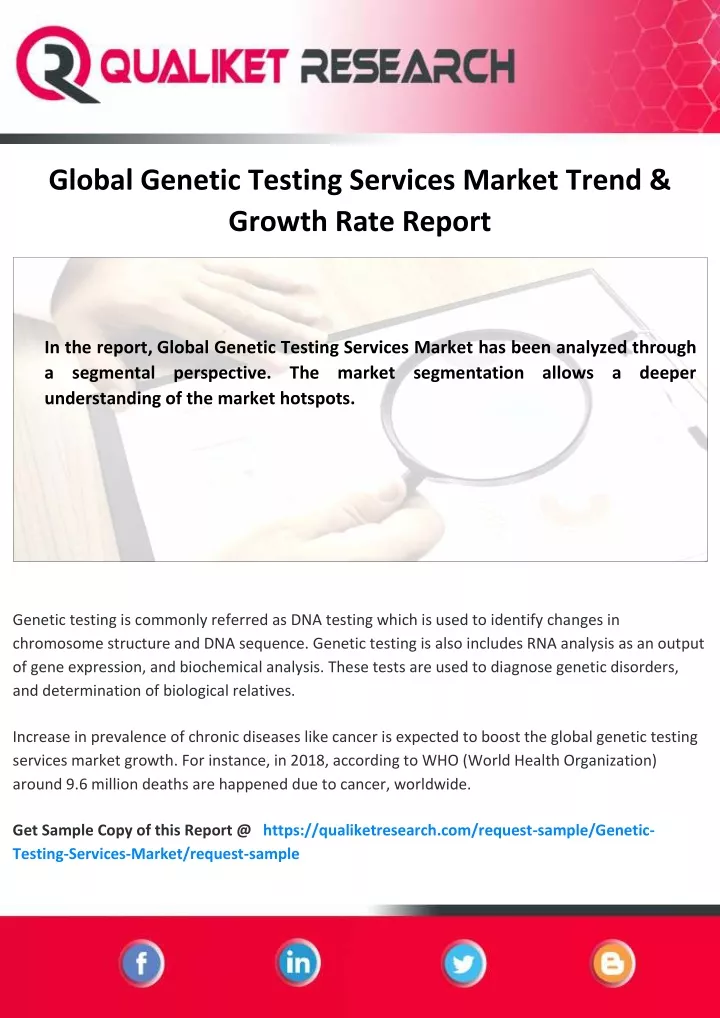 global genetic testing services market trend