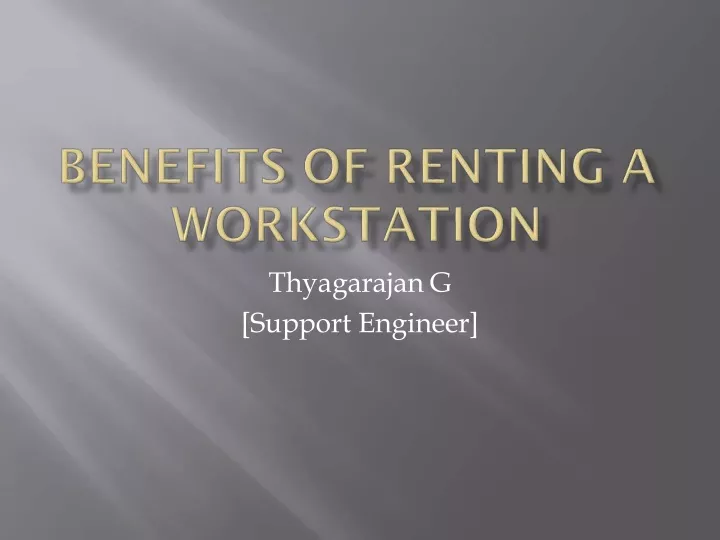 thyagarajan g support engineer